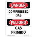 Signmission Safety Sign, OSHA Danger, 10" Height, Aluminum, Compressed Gas Bilingual Spanish OS-DS-A-710-VS-1076